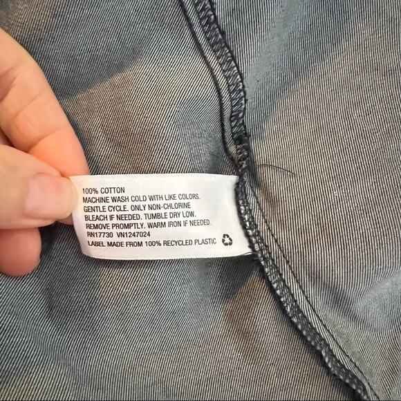 Ava & Viv Dress Square Neckline Hi Low Hemline Blue Chambray Women's Size 14W - Picture 11 of 15